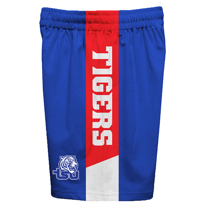 Tennessee State Tigers Vive La Fete Game Day Blue Stripes Boys Solid Red Athletic Mesh Short - Vive La Fête - Online Apparel Store