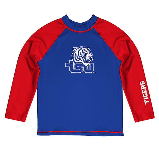 Tennessee State Tigers Vive La Fete Blue Red Long Sleeve Raglan Rashguard