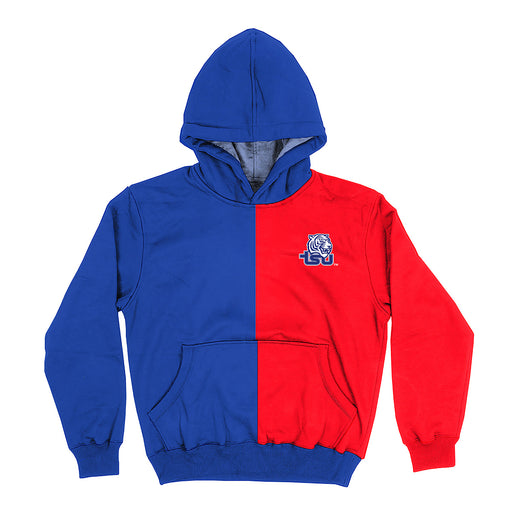 Tennessee State Tigers Vive La Fete Color Block Womens Blue Red Fleece Long Sleeve Hoodie V2