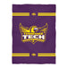 Tennessee Tech Golden Eagles Vive La Fete Game Day Soft Premium Fleece Purple Throw Blanket 40" x 58” Logo and Stripes - Vive La Fête - Online Apparel Store