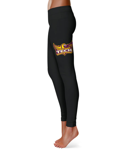 Tennessee Tech Golden Eagles TTU Game Day Collegiate Large Logo on Thigh Women Black Yoga Leggings 2.5 Waist Tights" - Vive La Fête - Online Apparel Store