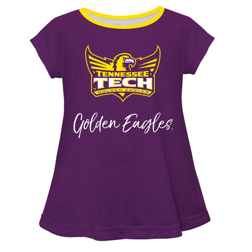 Tennessee Tech Golden Eagles TTU Vive La Fete Girls Game Day Short Sleeve Purple Top with School Mascot and Name - Vive La Fête - Online Apparel Store