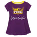 Tennessee Tech Golden Eagles TTU Vive La Fete Girls Game Day Short Sleeve Purple Top with School Mascot and Name - Vive La Fête - Online Apparel Store