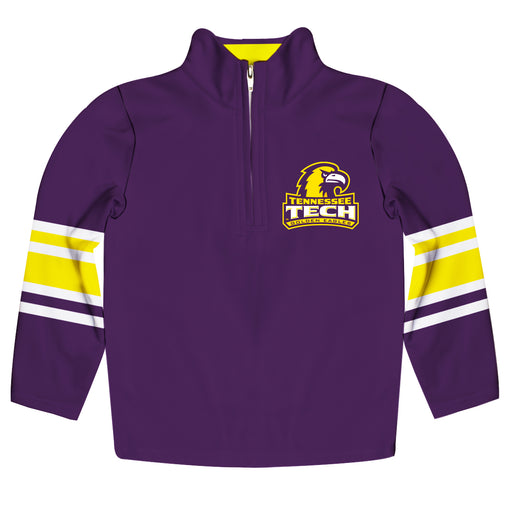 Tennessee Tech Golden Eagles TTU Vive La Fete Game Day Purple Quarter Zip Pullover Stripes on Sleeves - Vive La Fête - Online Apparel Store