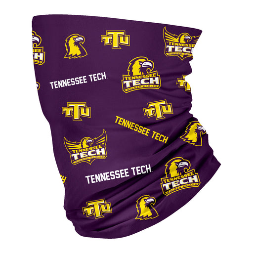 Tennessee Tech Golden Eagles TTU Vive La Fete All Over Logo Game Day Collegiate Face Cover Soft 4Way Stretch Neck Gaiter - Vive La Fête - Online Apparel Store