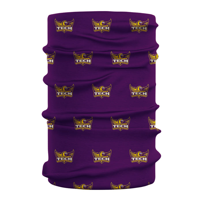 Tennessee Tech Golden Eagles TTU All Over Logo Game Day Collegiate Face Cover Soft 4-Way Stretch Two Ply Neck Gaiter - Vive La Fête - Online Apparel Store