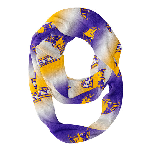 Tennessee Tech Golden Eagles Vive La Fete All Over Logo Game Day Collegiate Women Ultra Soft Knit Infinity Scarf