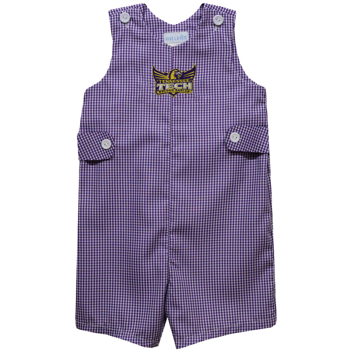 Tennessee Tech Golden Eagles TTU Embroidered Purple Gingham Boys Jon Jon