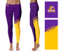 Tennessee Tech Golden Eagles TTU Vive La Fete Game Day Collegiate Leg Color Block Women Purple Gold Yoga Leggings - Vive La Fête - Online Apparel Store