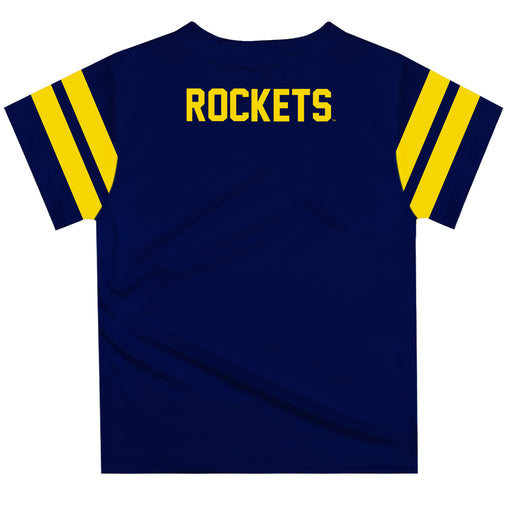 U Toledo Rockets Vive La Fete Boys Game Day Navy Short Sleeve Tee with Stripes on Sleeves - Vive La Fête - Online Apparel Store