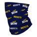 University of Toledo Rockets Vive La Fete All Over Logo Game Day  Collegiate Face Cover Soft 4-Way Stretch Neck Gaiter - Vive La Fête - Online Apparel Store