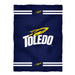 University of Toledo Rockets Vive La Fete Game Day Soft Premium Fleece Navy Throw Blanket 40" x 58” Logo and Stripes - Vive La Fête - Online Apparel Store