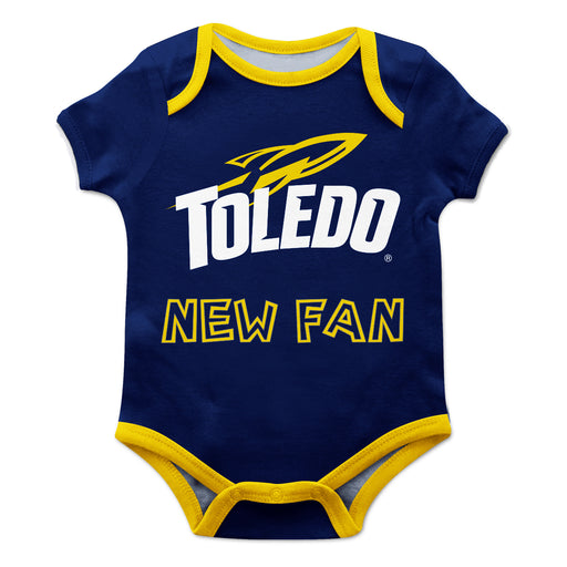 University of Toledo Rockets Vive La Fete Infant Game Day Navy Short Sleeve Onesie New Fan Logo and Mascot Bodysuit - Vive La Fête - Online Apparel Store