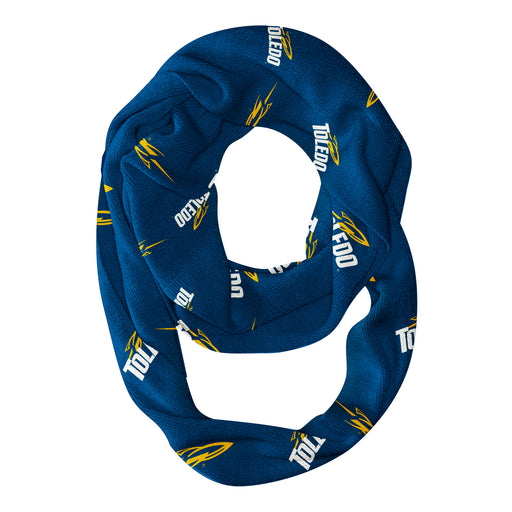 Toledo Rockets Vive La Fete Repeat Logo Game Day Collegiate Women Light Weight Ultra Soft Infinity Scarf