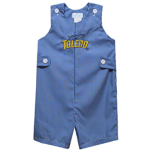 University of Toledo Rockets Embroidered Royal Gingham Boys Jon Jon