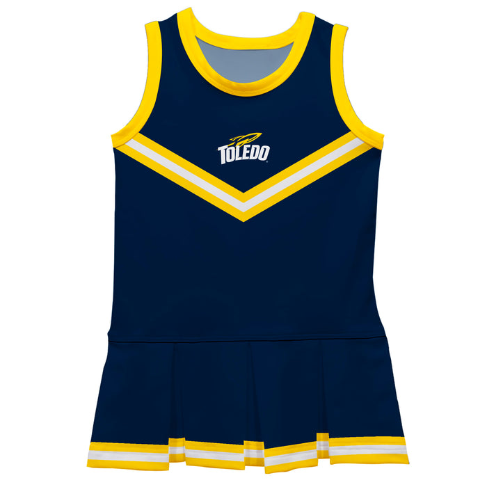 University of Toledo Rockets Vive La Fete Game Day Blue Sleeveless Cheerleader Dress