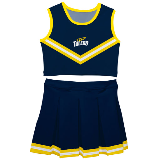 University of Toledo Rockets Vive La Fete Game Day Blue Sleeveless Cheerleader Set