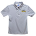 University of Toledo Rockets Embroidered Gray Stripes Short Sleeve Polo Box Shirt