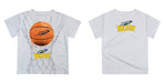 University of Toledo Rockets Original Dripping Basketball Blue T-Shirt by Vive La Fete - Vive La Fête - Online Apparel Store