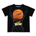 University of Toledo Rockets Original Dripping Basketball Black T-Shirt by Vive La Fete