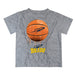 University of Toledo Rockets Original Dripping Basketball Heather Gray T-Shirt by Vive La Fete