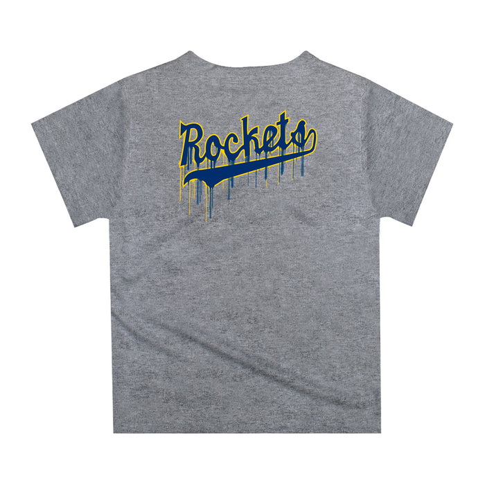 Toledo Rockets Original Dripping Baseball Helmet Gold T-Shirt by Vive La Fete - Vive La Fête - Online Apparel Store
