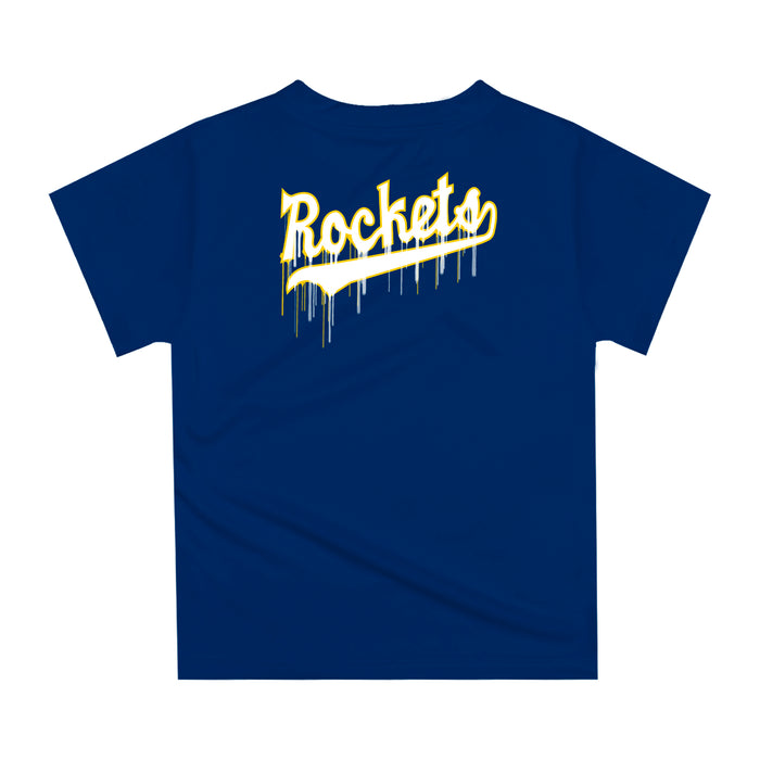 Toledo Rockets Original Dripping Baseball Helmet Gold T-Shirt by Vive La Fete - Vive La Fête - Online Apparel Store