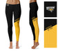 Towson University Tigers Vive la Fete Game Day Collegiate Leg Color Block Women Black Gold Yoga Leggings - Vive La Fête - Online Apparel Store