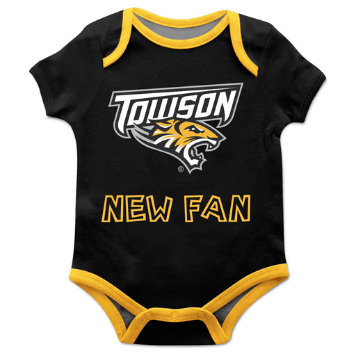 Towson University Tigers Vive La Fete Infant Game Day Black Short Sleeve Onesie New Fan Logo and Mascot Bodysuit - Vive La Fête - Online Apparel Store