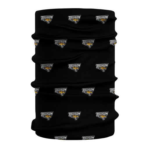 Towson University Tigers TU All Over Logo Game Day Collegiate Face Cover Soft 4-Way Stretch Two Ply Neck Gaiter - Vive La Fête - Online Apparel Store