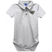 Towson University Tigers TU Embroidered White Solid Knit Polo Onesie