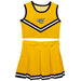 Towson University Tigers TU Vive La Fete Game Day Gold Sleeveless Cheerleader Set