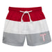 Troy Trojans Vive La Fete Maroon White Gray Stripes Swimtrunks V1