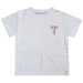 Troy Trojans Hand Sketched Vive La Fete Impressions Artwork Boys White Short Sleeve Tee Shirt