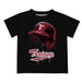 Troy Trojans Original Dripping Baseball Helmet Black T-Shirt by Vive La Fete
