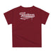 Troy Trojans Original Dripping Baseball Helmet Maroon T-Shirt by Vive La Fete - Vive La Fête - Online Apparel Store