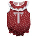 Troy Trojans Swirls Maroon Sleeveless Ruffle Onesie Logo Bodysuit