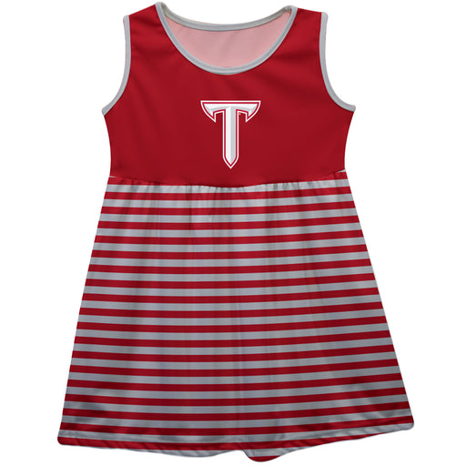 Troy Trojans Red Sleeveless Tank Dress With White Stripes - Vive La Fête - Online Apparel Store