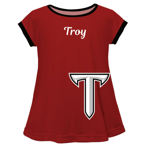 Troy Trojans Red Short Sleeve Laurie Top - Vive La Fête - Online Apparel Store