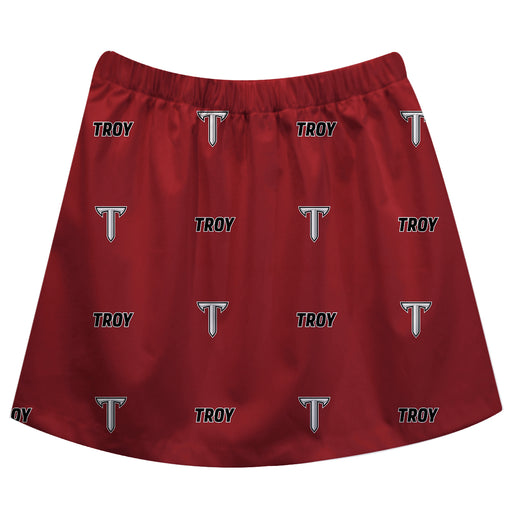 Troy Trojans Red Skirt All Over Logo - Vive La Fête - Online Apparel Store