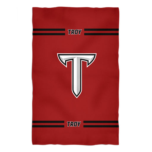 Troy Trojans Vive La Fete Game Day Absorvent Premium Maroon Beach Bath Towel 51 x 32" Logo and Stripes" - Vive La Fête - Online Apparel Store