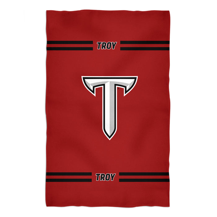 Troy Trojans Vive La Fete Game Day Absorvent Premium Maroon Beach Bath Towel 51 x 32" Logo and Stripes" - Vive La Fête - Online Apparel Store
