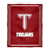 Troy Trojans Red Wolves Vive La Fete Kids Game Day Red Plush Soft Minky Blanket 36 x 48 Mascot