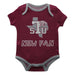 Texas Southern Tigers Vive La Fete Infant Game Day Maroon Short Sleeve Onesie New Fan Logo and Mascot Bodysuit