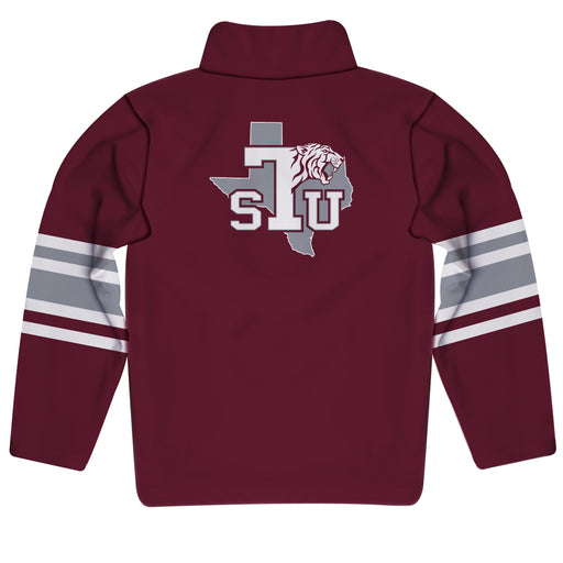 Texas Southern Universtiy Tigers Vive La Fete Game Day Maroon Quarter Zip Pullover Stripes on Sleeves - Vive La Fête - Online Apparel Store