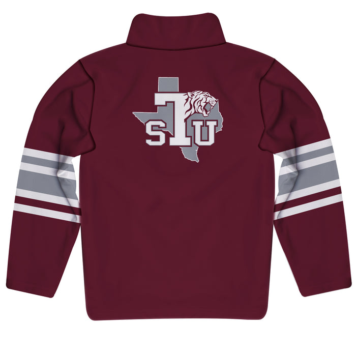 Texas Southern Universtiy Tigers Vive La Fete Game Day Maroon Quarter Zip Pullover Stripes on Sleeves - Vive La Fête - Online Apparel Store