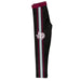 Texas Southern Tigers Vive La Fete Girls Game Day Black with Maroon Stripes Leggings Tights