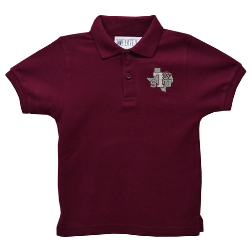 Texas Southern University Tigers Embroidered Maroon Short Sleeve Polo Box Shirt