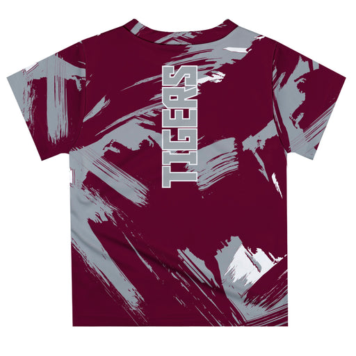 Texas Southern University Tigers Vive La Fete Boys Game Day Maroon Short Sleeve Tee Paint Brush - Vive La Fête - Online Apparel Store