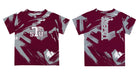 Texas Southern University Tigers Vive La Fete Boys Game Day Maroon Short Sleeve Tee Paint Brush - Vive La Fête - Online Apparel Store